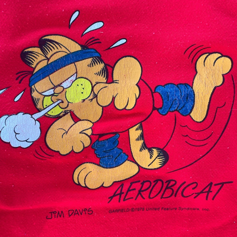 Garfield Aerobics Red Graphic Tee